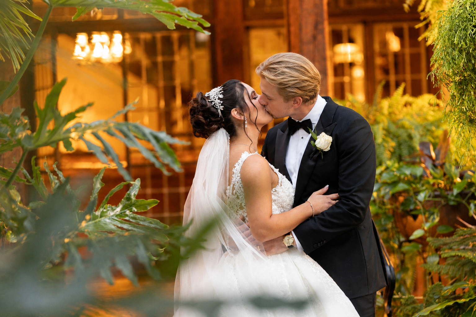 Bride and groom portrait by Joshua Espinal